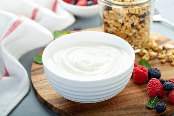 A pot of Greek yoghurt