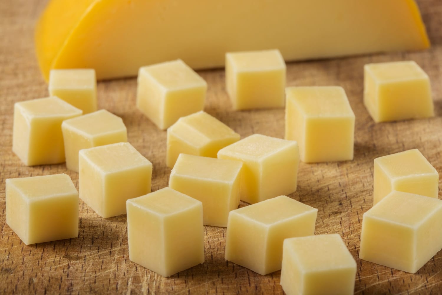Cubes of cheese