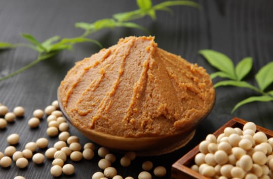 A bowl of miso paste